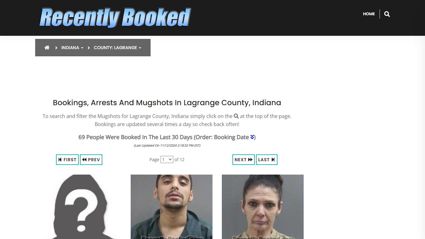 Bookings, Arrests and Mugshots in Lagrange County, Indiana