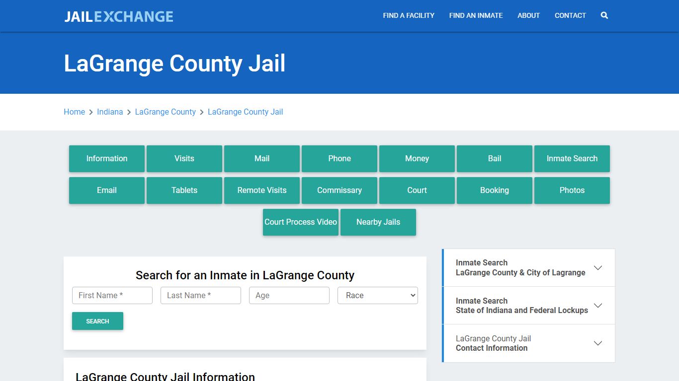 LaGrange County Jail Roster Lookup, IN, Inmate Search