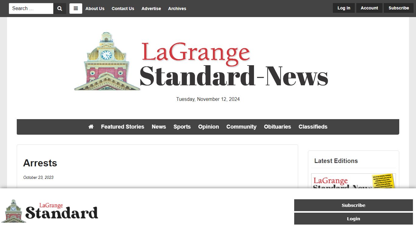 Arrests - LaGrange Standard and News