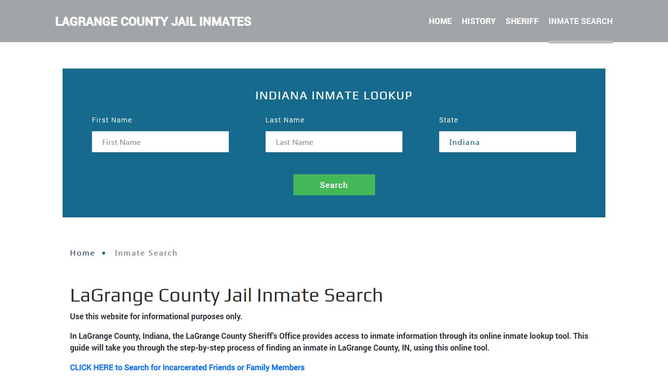 LaGrange County, IN Detainee Lookup